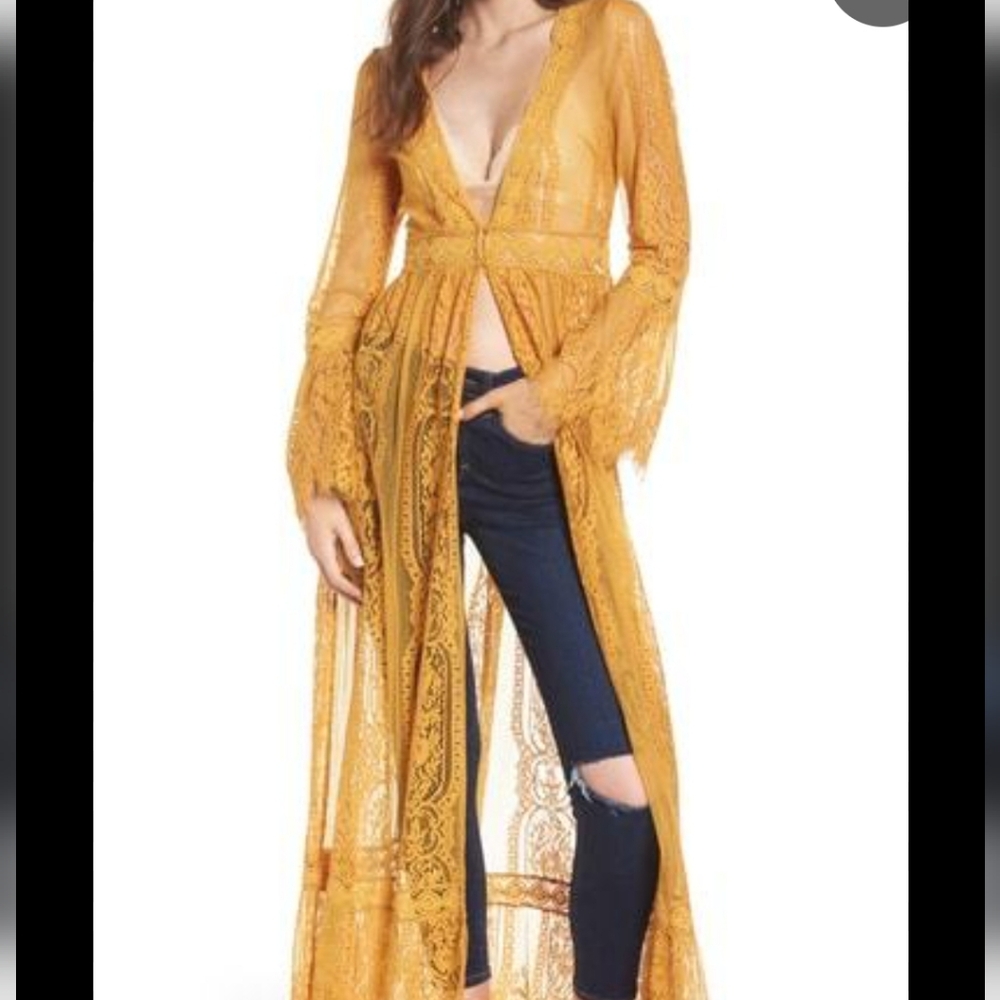 Bell Sleeve Lace Boho Kimono